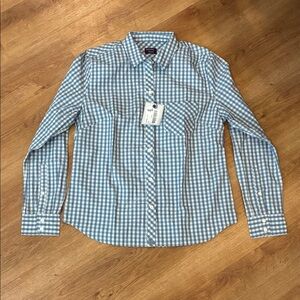 UNTUCKit Blue and White Gingham Shirt